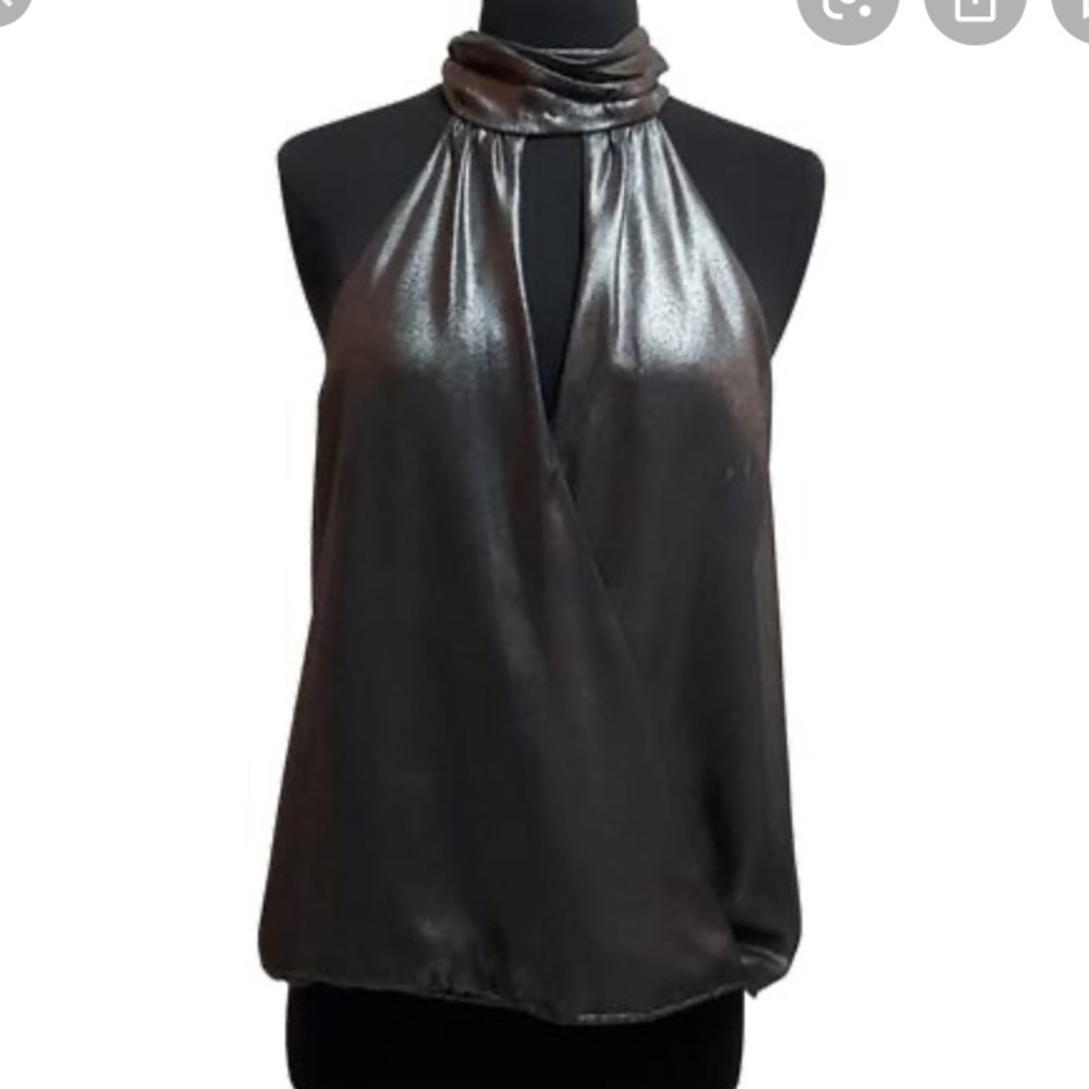 Parker metallic high neck top